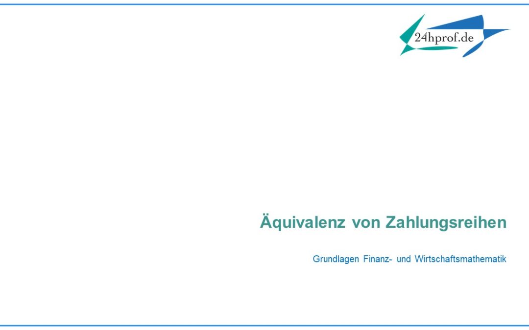 Wann sind Zahlungsreihen bei linearem Zins eigentlich nur äquivalent?