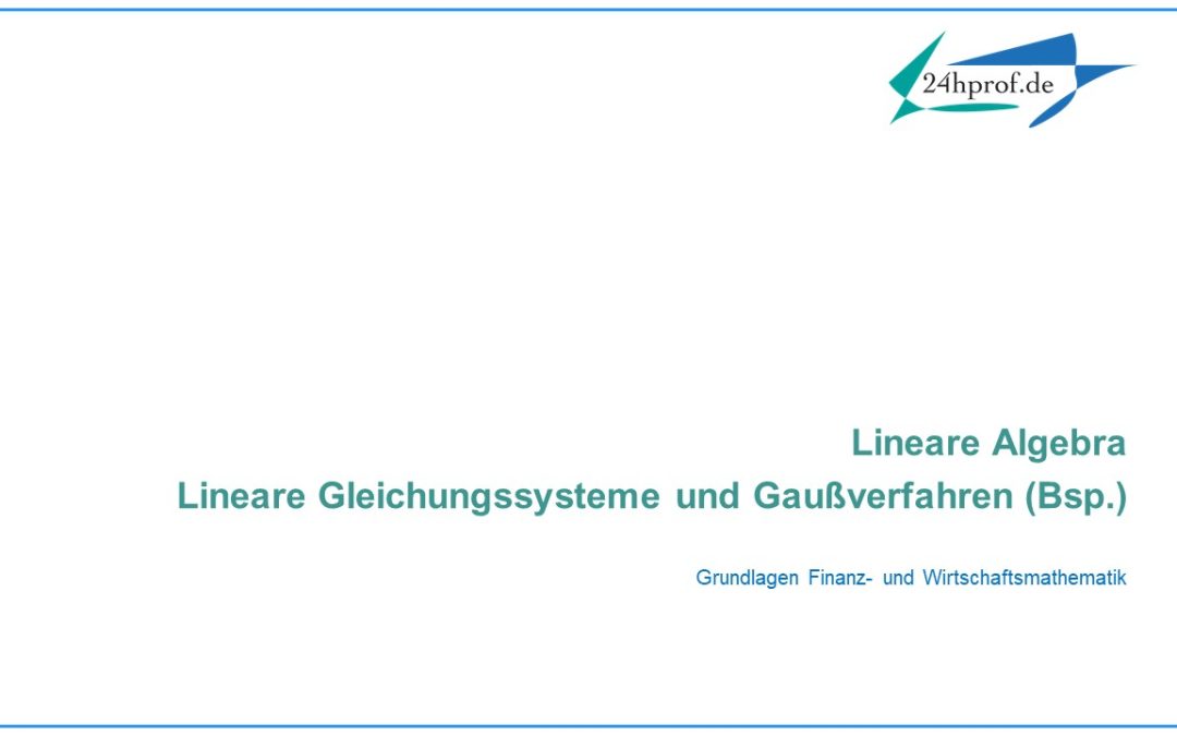 Wie löst man das LGS in diesem Beispiel?