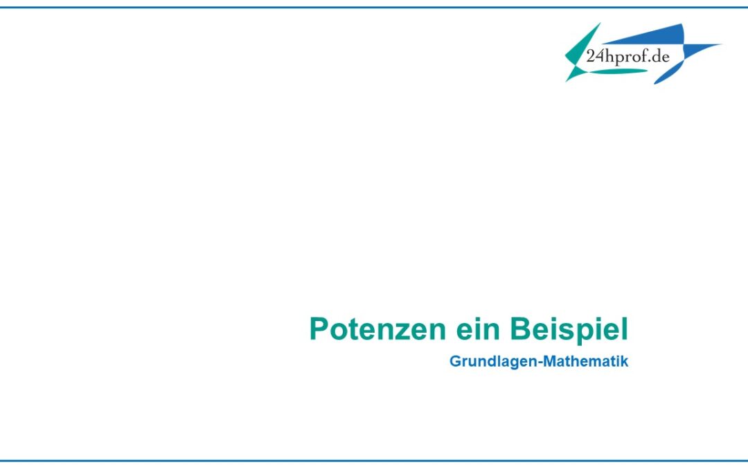 In welchen Schritten lässt sich dieser Quotient von Potenzen vereinfachen? (Bsp.)