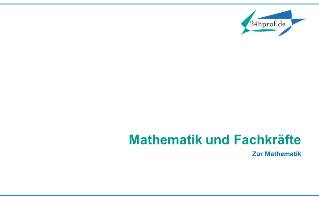 Mathematik und Fachkräfte
