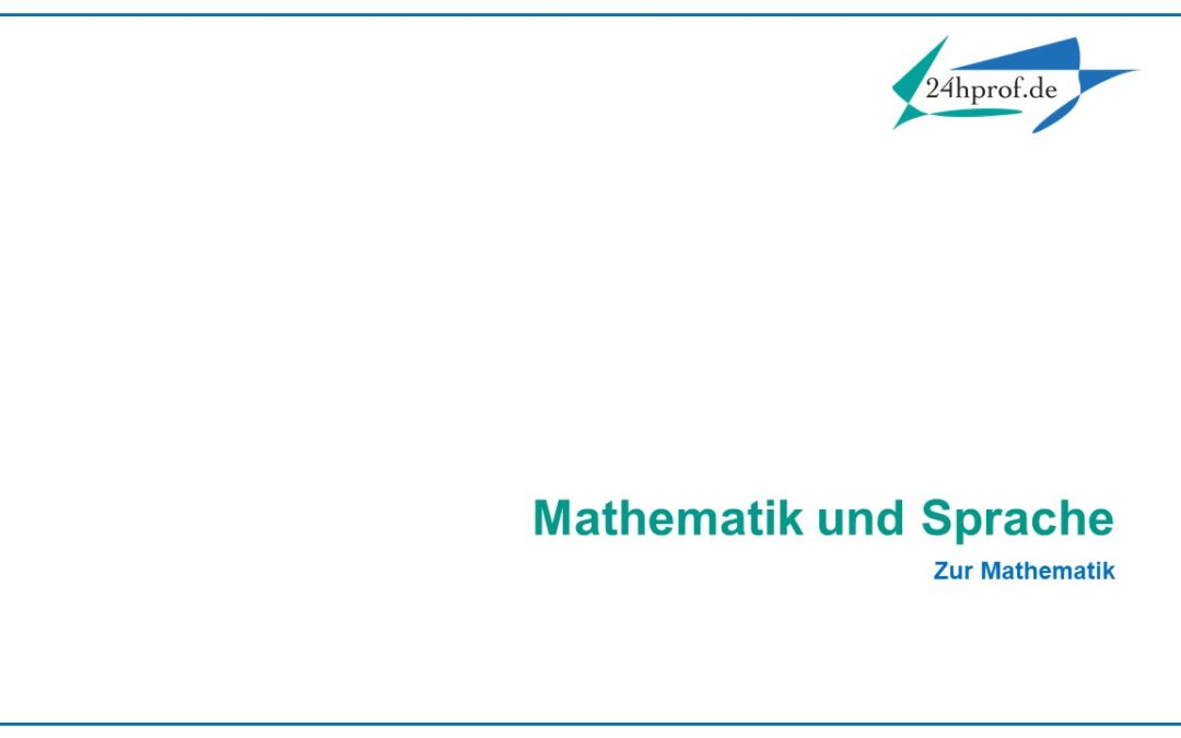 Mathematik und Sprache